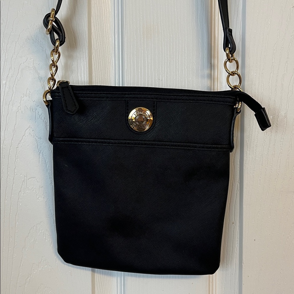 Tommy Hilfiger Black and gold Crossbody Bag